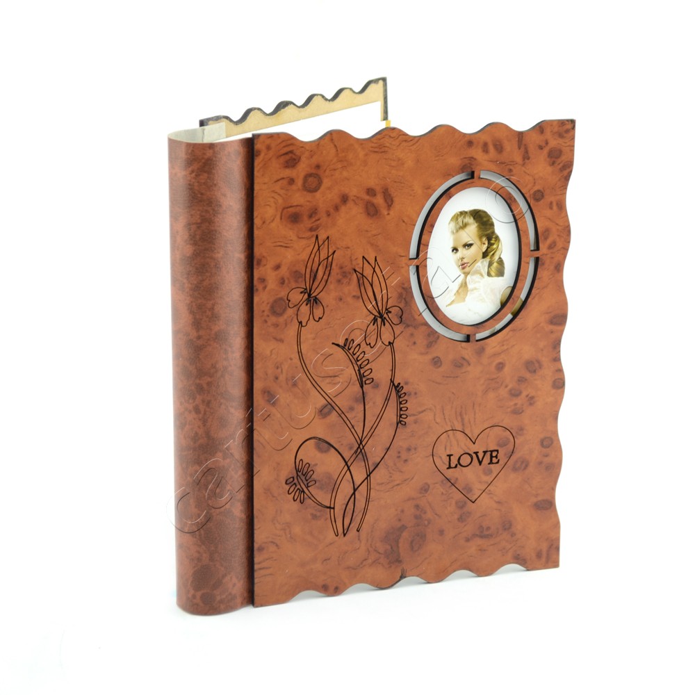 Album foto de lemn personalizabil pirogravat - imagine 6